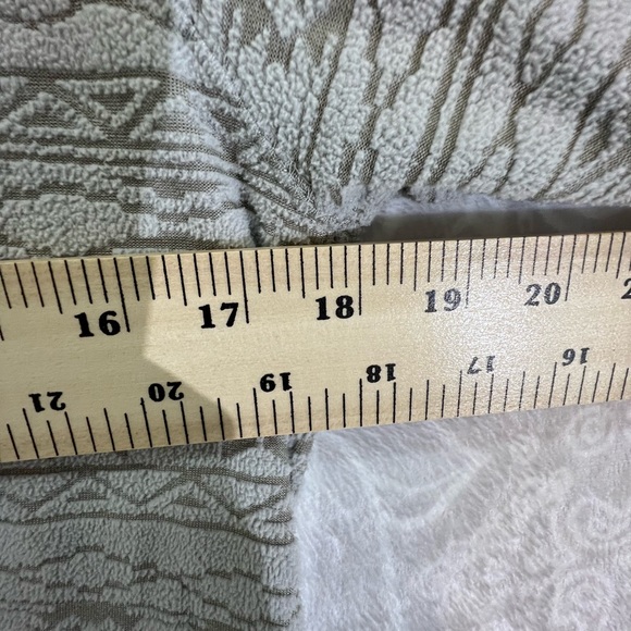 Y2K EDDIE BAUER AZTEC EMBOSSED NEUTRAL FLEECE SWEATER 1/2 ZIP SEXY WARM TOP M - Picture 11 of 17